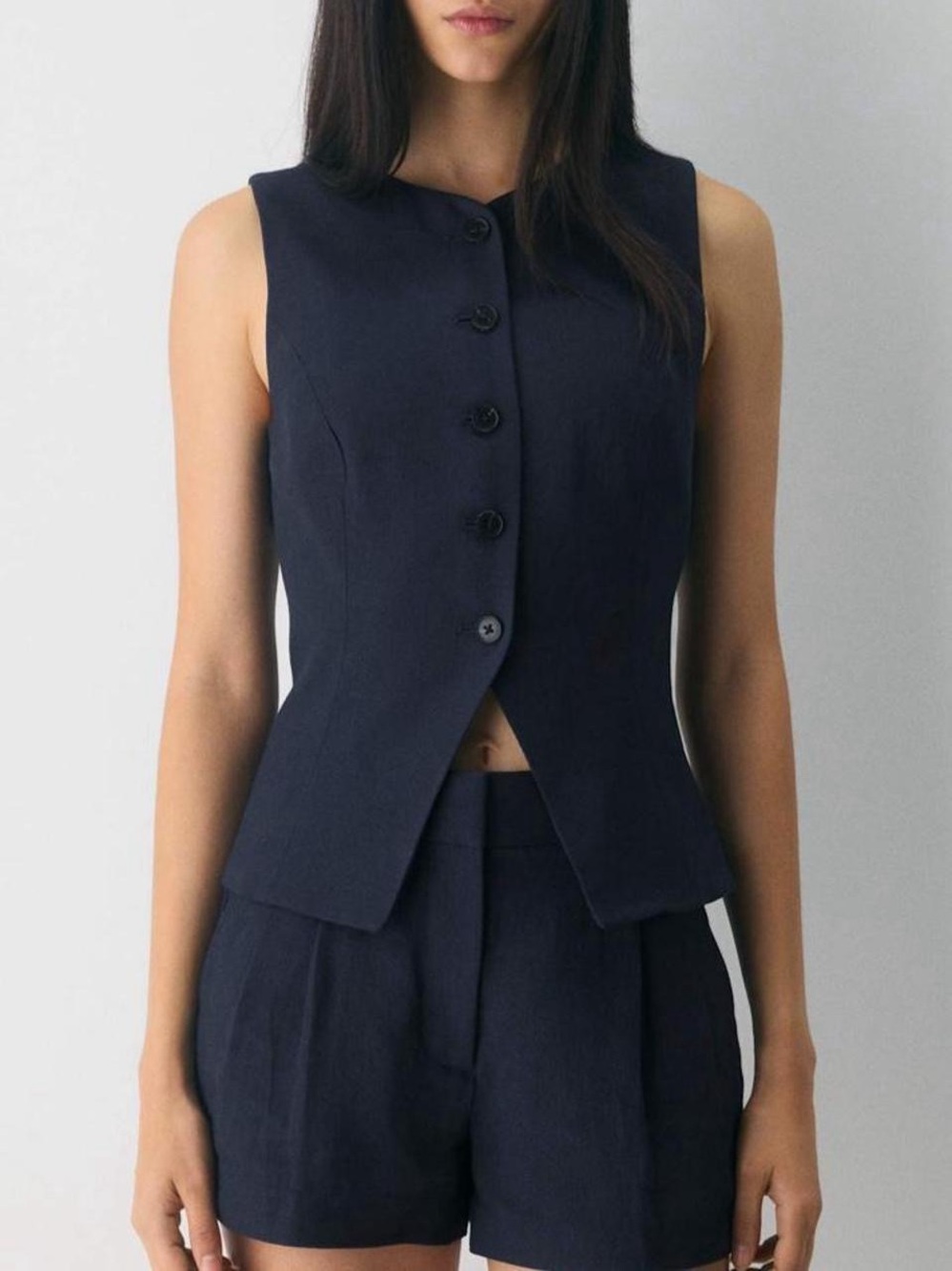 Aritzia Wilfred Regal Vest - Crepette in Admiral Navy. Size 4. - Picture 1 of 7